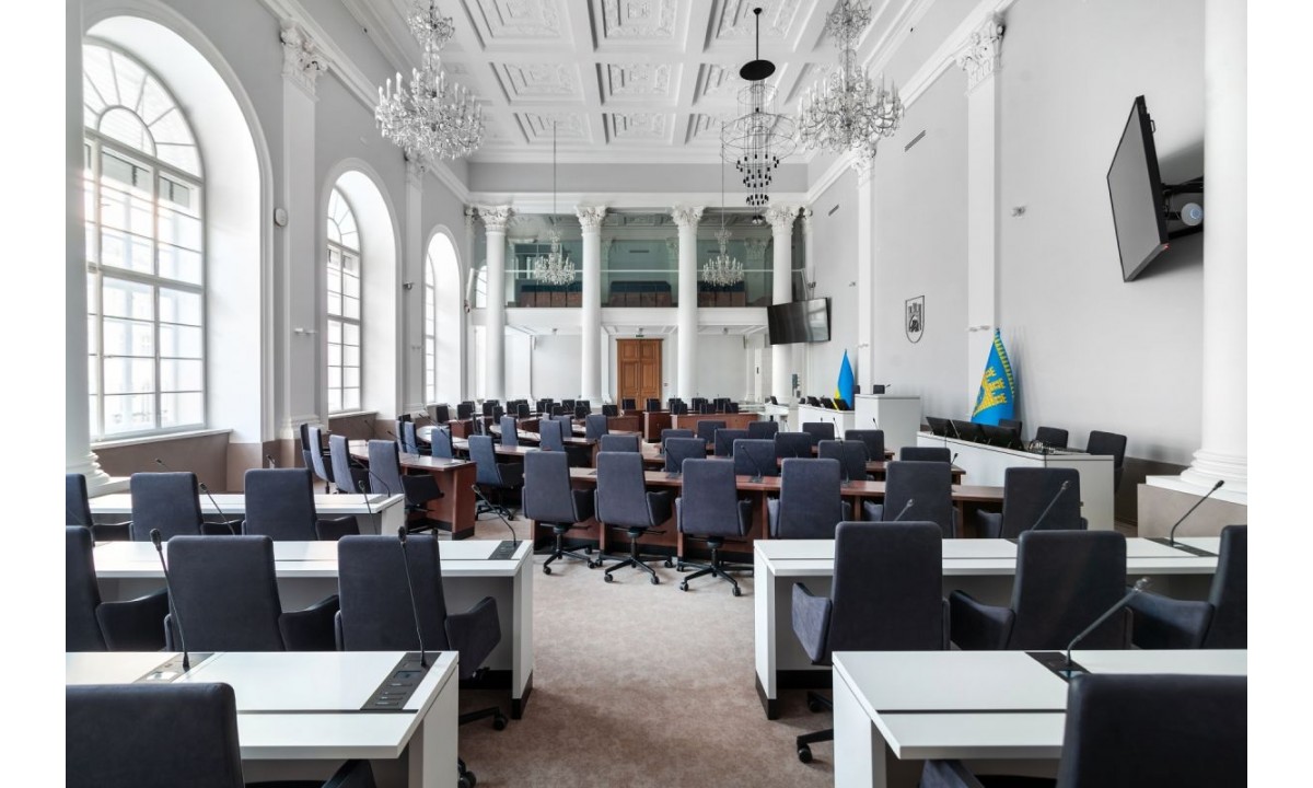 Large session hall in Lviv City Council