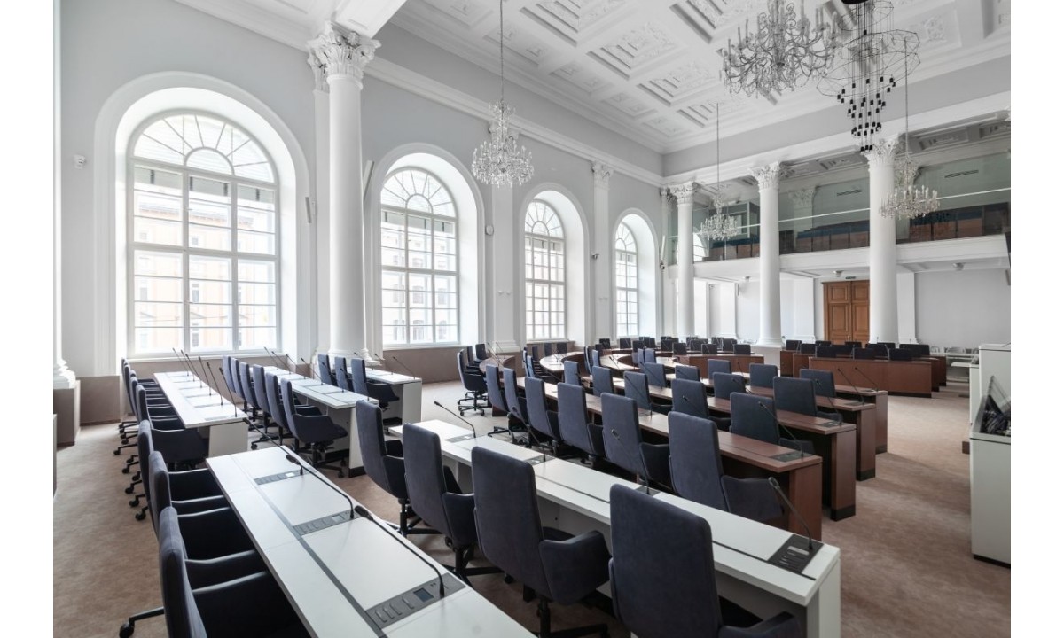 Large session hall in Lviv City Council